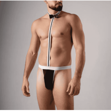 Мужские трусы стринги с бабочкой на шее